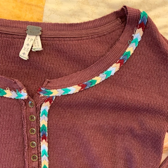 Free People Rainbow Thermal in Wine - Picture 5 of 5
